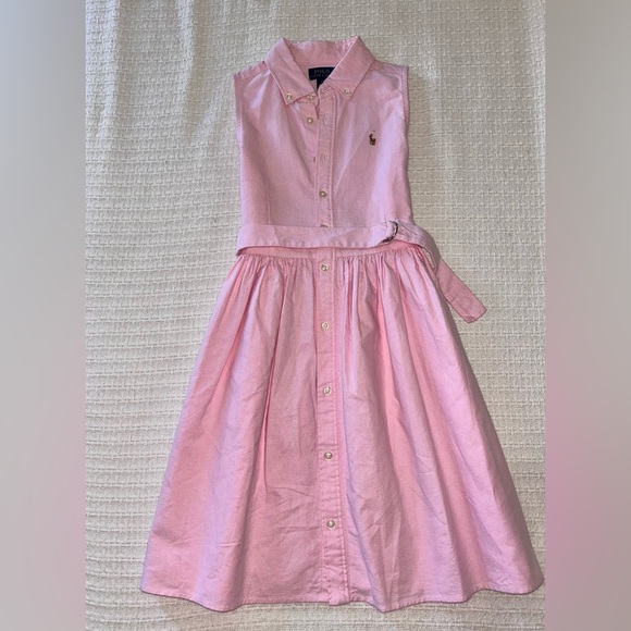 Polo Cotton Oxford sleeveless Dress size (12) Girls - Picture 5 of 7